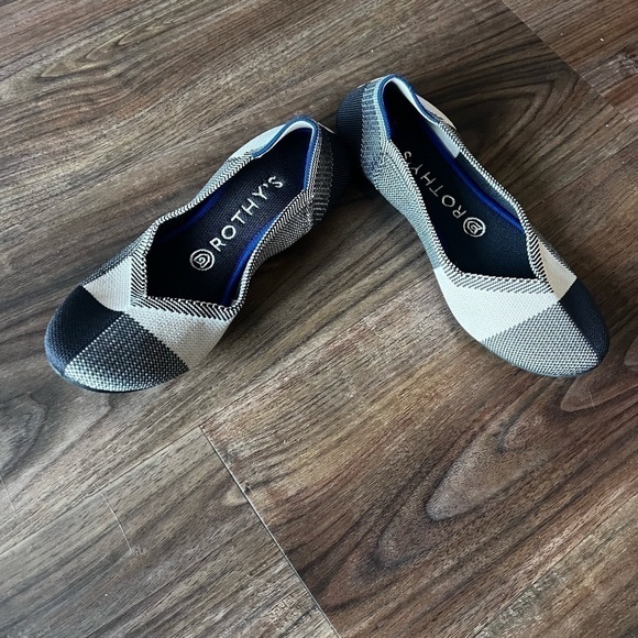 Rothy's Captoe Black Textile The Flat Ballet Comfort Women’s US 7.5 EU 38 - Picture 2 of 8